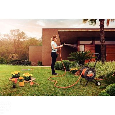 Mangueira Multi 1/2" Tramontina Laranja Em Pvc 3 Camadas 50 M Tramontina