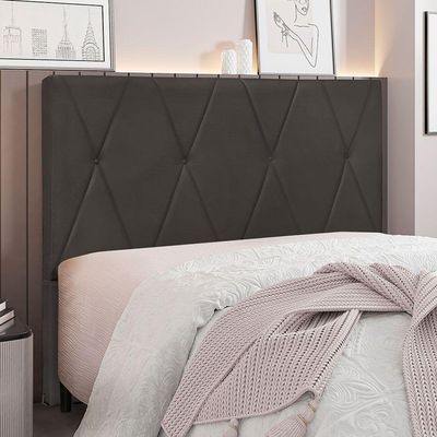 Cabeceira Solteiro 0,90m ávila Suede Cinza - Pallazio