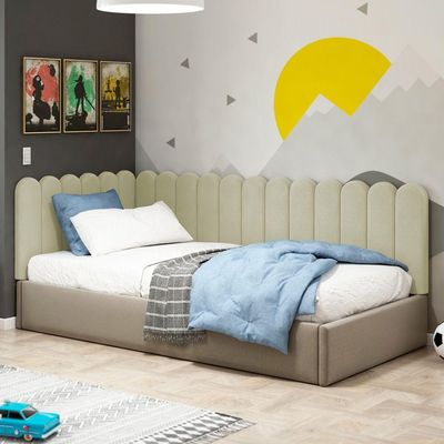 Painel Cabeceira Cama Box Casal Queen Size Lana 160cm Sintético Bege - Desk Design
