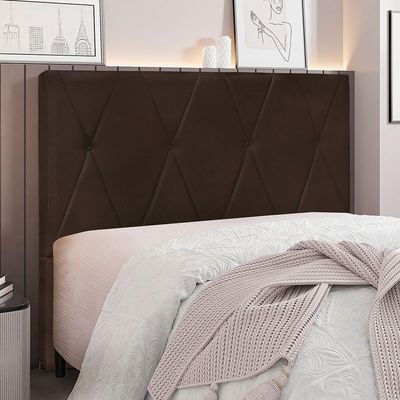 Cabeceira King 1,95m ávila Suede - Pallazio Cor Marrom