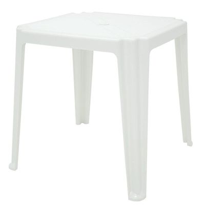 Mesa Quadrada Tramontina Riviera Basic Em Polipropileno Branco Tramontina