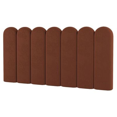 Painel Cabeceira Cama Box Casal Lana 140cm Suede Terracota - Desk Design