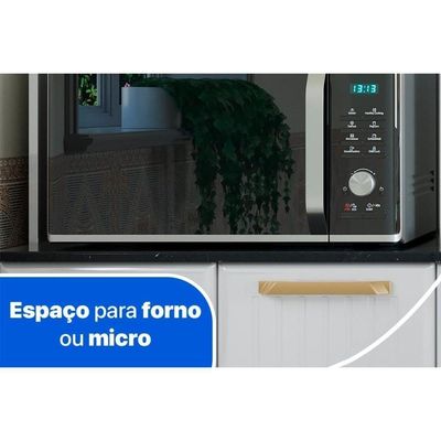 Kit De Cozinha Completa 3 Peças Diamante (2 Armários + 1 Paneleiro) Branco - Telasul