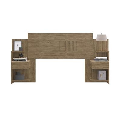 Cabeceira Casal Extensível c/2 Mesas De Apoio Wood Wood
