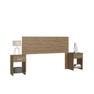 Cabeceira Com 2 Mesas De Apoio Ca41 Decibal Wood Wood