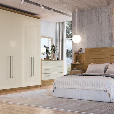Cômoda 6 Gavetas Prime Cm3060 Decibal Naturalle Cristalo