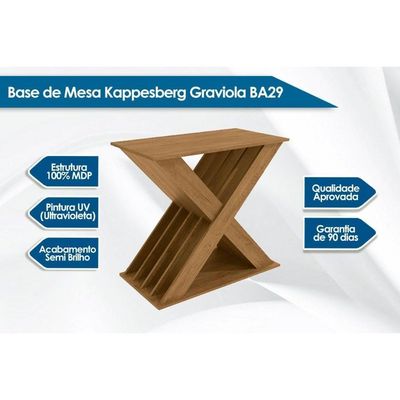 Base De Mesa P/ Cozinha Graviola Ba29 Madeirado S/ Tampo Freijó - Kappesberg