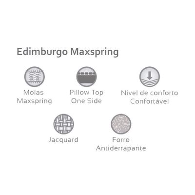 Colchão King Para Hotelaria Maxspring Edimburgo Euro Pillow (193x203x25) - Herval