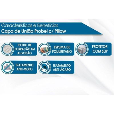 Capa De União Colchão Hotelaria King Plush C- Pillow (176x188) - Probel