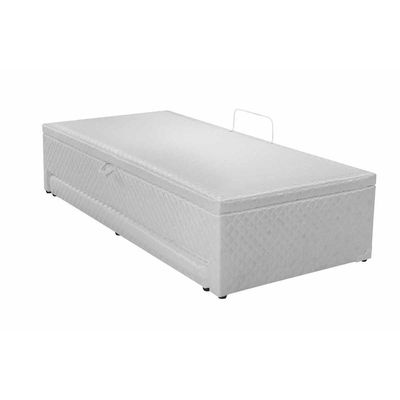 Cama Box Baú C-auxiliar Universal Solteiro Mh1444 Milano Jacquard White (88x188x43) - Herval