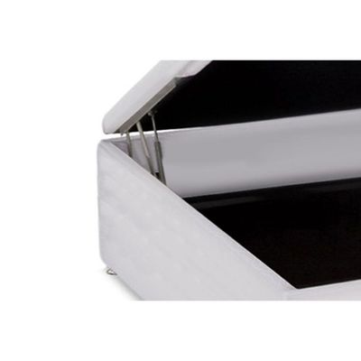 Cama Box Baú Solteiro Universal Courano White (88x188x35) - Ortobom