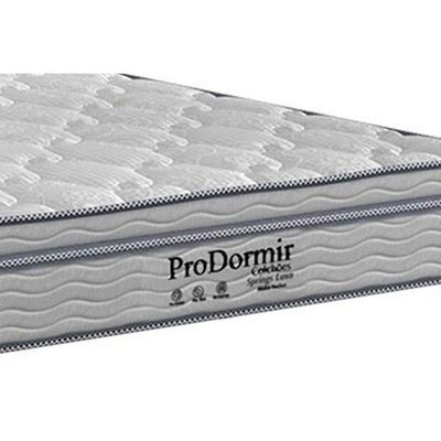 Cama Box Solteiro: Colchão Molas Probel Prodormir Springs LuxoBase Suede Clean(88x188)