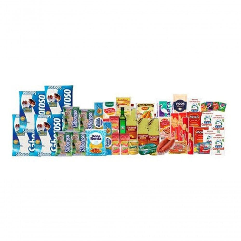 Cesta Básica Alimentos (45 Itens) C/ Carne E Linguiças