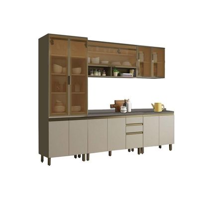 Cozinha Completa Connect ( Armários Balcões Paneleiro Complementos) Duna/cristalHenn