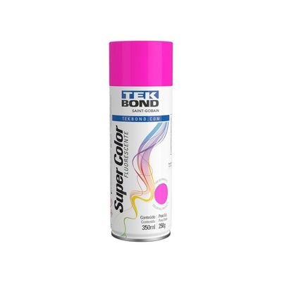 Tinta Aerossol Fluorescente 350ml - Tekbond Rosa