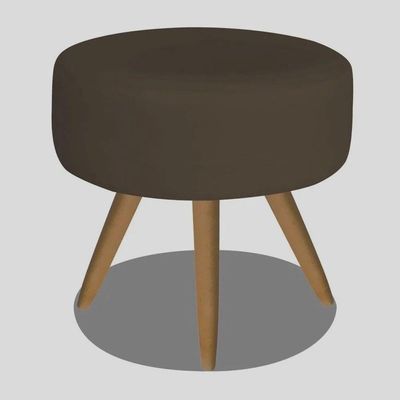 Kit 2 Poltronas Opalas Com Puff Redondo Suede Cappucino