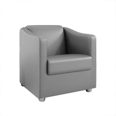 Kit 2 Poltronas Decorativa Ana Corano Cinza Pés Cromado