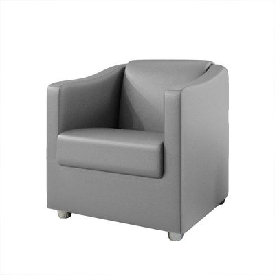 Kit 2 Poltronas Decorativa Ana Corano Cinza Pés Cromado