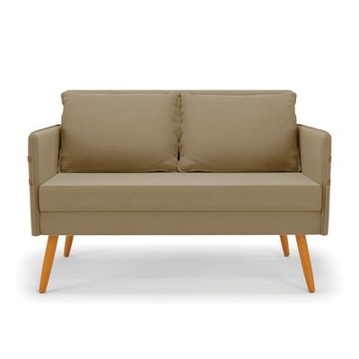 Kit 01 Namoradeira 02 Lugares E 02 Poltronas Mari Suede Ma30 Marrom Rato