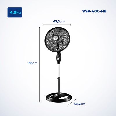 Ventilador de Coluna Mondial 6 Pás Super Power VSP40CB - 40cm 127V UNICA