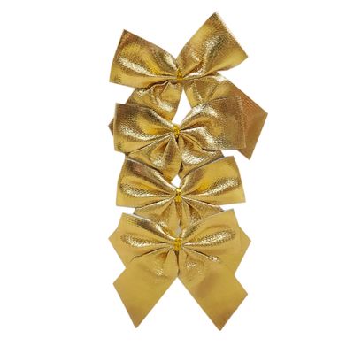 Kit Laço Casa Ambiente com 4 Unidades Dourado 10cm UNICA