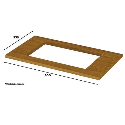 Tampo P/ Balcão Cozinha Essência Cooktop 80cm Nature - Henn
