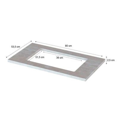 Tampo De Cozinha Modulado Americana 80cm P/ Cooktop Nature - Henn