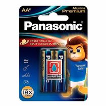 Pilha Alcalina Premium Panasonic Aa Pequena Cartela C-2 Lr6egr-2b96 - Pç - 2