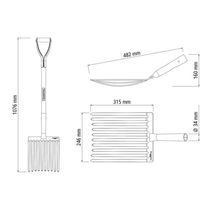 Forcado Para Cascalho Com 10 Dentes Tramontina Em Aço Com Cabo De Madeira 74 Cm Tramontina
