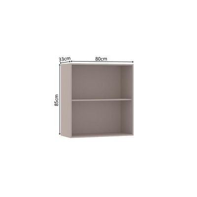 Armário Aéreo 80cm 2 Portas 1 Prateleira Stylo Luciane Móveis Cinammon-cumaru