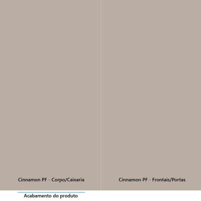 Armário Aéreo 80cm 2 Portas 1 Prateleira Stylo Luciane Móveis Cinammon