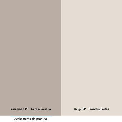 Armário Aéreo 80cm 2 Portas 1 Prateleira Stylo Luciane Móveis Cinammon-beige