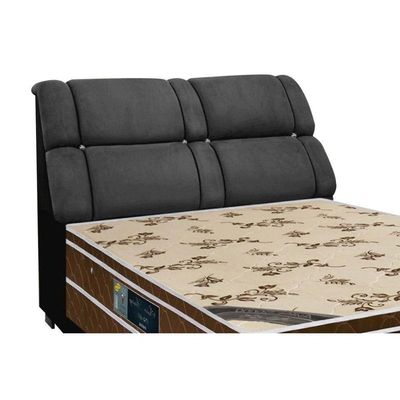Cabeceira Cama Box Estofada Casal Casal Imperador Suede Cinza - Simbal