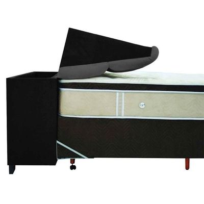 Cabeceira Cama Box Estofada King King Imperador Suede Bege - Simbal