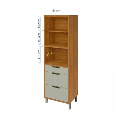 Paneleiro 2 Portas 3 Gavetas Nesher Imperatriz 70cm Mdf