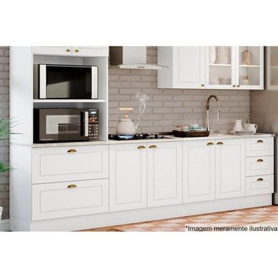 Módulo Cozinha Henn Americana Tampo 80cm P/ Cooktop Nature