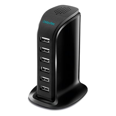 Carregador Movitec 6 portas USB/Bivolt HB-01 CARREGADOR USB HB-01 - 6 PORTAS