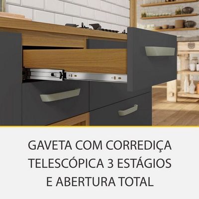 Cozinha 5 Peças 2 Paneleiros Princesa 100% MDF Nesher