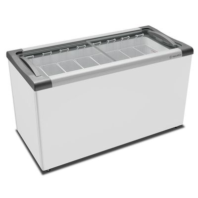Kit - Freezer Horizontal Tampa De Vidro 318 Litros Nf40 127v + 8 Cestos Nextgen Branco 127v