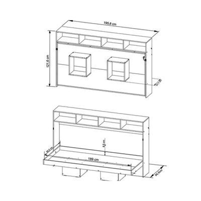 Cama Dobrável Articulada Multifuncional Cm8020 Branco - Tecno Mobili