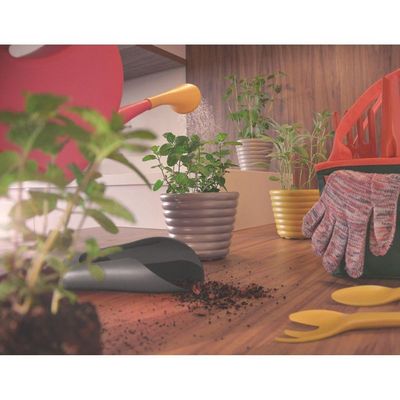 Jogo Para Jardinagem Cocoon Com Peças Plásticas Amarelas Com Contenedor Grafite 4 Peças