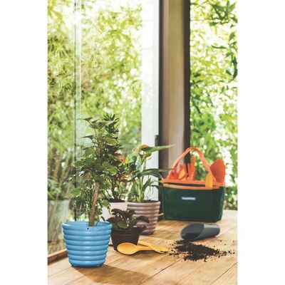 Jogo Para Jardinagem Cocoon Com Peças Plásticas Amarelas Com Contenedor Grafite 4 Peças