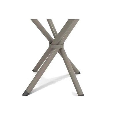 Mesa De Cozinha Volga C/ Tampo 90cm Niquel/nogueira - Kappesberg
