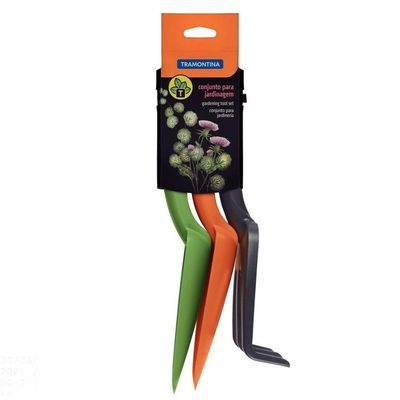 Conjunto Para Jardinagem Tramontina Em Plástico Colorido 3 Peças Tramontina