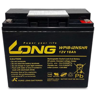 Bateria Selada Para Nobreak Long, 12v 18ah - Wp18-12nshr
