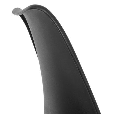 Kit Com 6 Cadeiras Leda Preta Charles Eames Com Almofada
