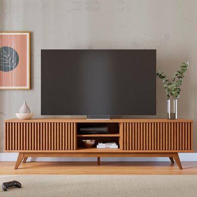 Bancada Rack Tv 75 Pol 218 Cm Fortaleza Freijo Clb Freijo