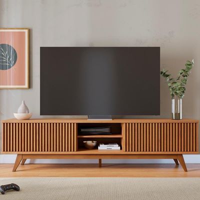 Bancada Rack Tv 75 Pol 218 Cm Fortaleza Freijo Clb Freijo
