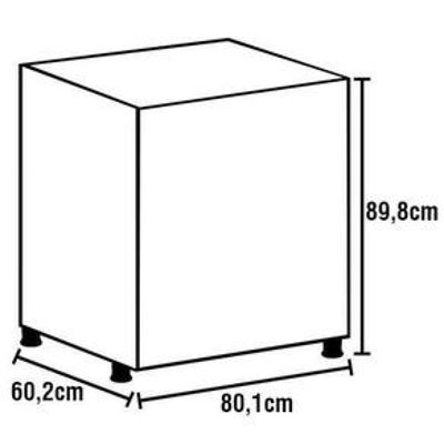 Cozinha Compacta Bartira Rubi com 2 Portas, 5 Gavetas e 1 Prateleira - 280,3cm de largura Branco