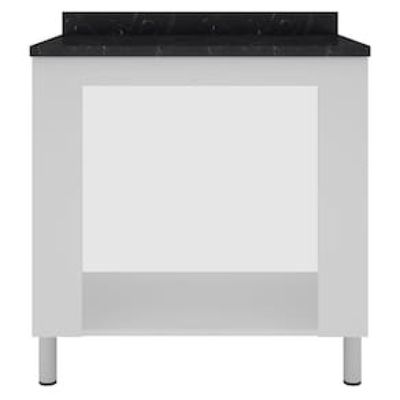 Balcão para Forno e Cooktop Bartira Rubi com 5 Bocas - 80,1cm de largura Branco